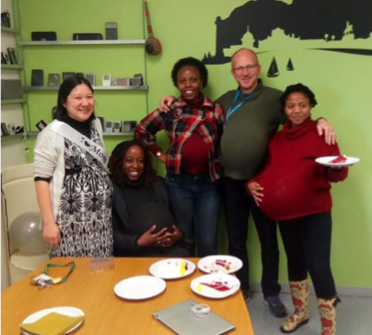 Melissa with colleagues and students
