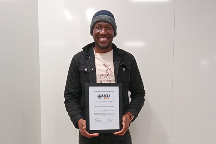 Herman Kandjimi, a member of HPI Research School since 2023, received the Best Paper Award at SACLA 2025.